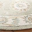 Safavieh Blossom 6' Round Hand Tufted Wool Rug in Sage and Ivory