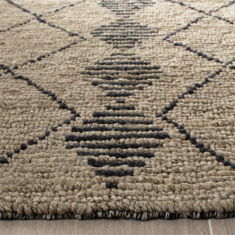 Safavieh Bohemian 6' Square Hand Loomed Jute Rug in Beige