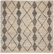 Safavieh Bohemian 6' Square Hand Loomed Jute Rug in Beige and Black