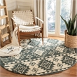Safavieh Bohemian 6' Round Hand Loomed Jute Rug in Gray and Beige