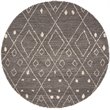Safavieh Bohemian 6' Round Hand Loomed Jute Rug in Gray and White