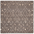 Safavieh Bohemian 6' Square Hand Loomed Jute Rug in Gray and White
