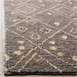 Safavieh Bohemian 6' Square Hand Loomed Jute Rug in Gray and White