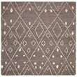 Safavieh Bohemian 6' Square Hand Loomed Jute Rug in Gray and White