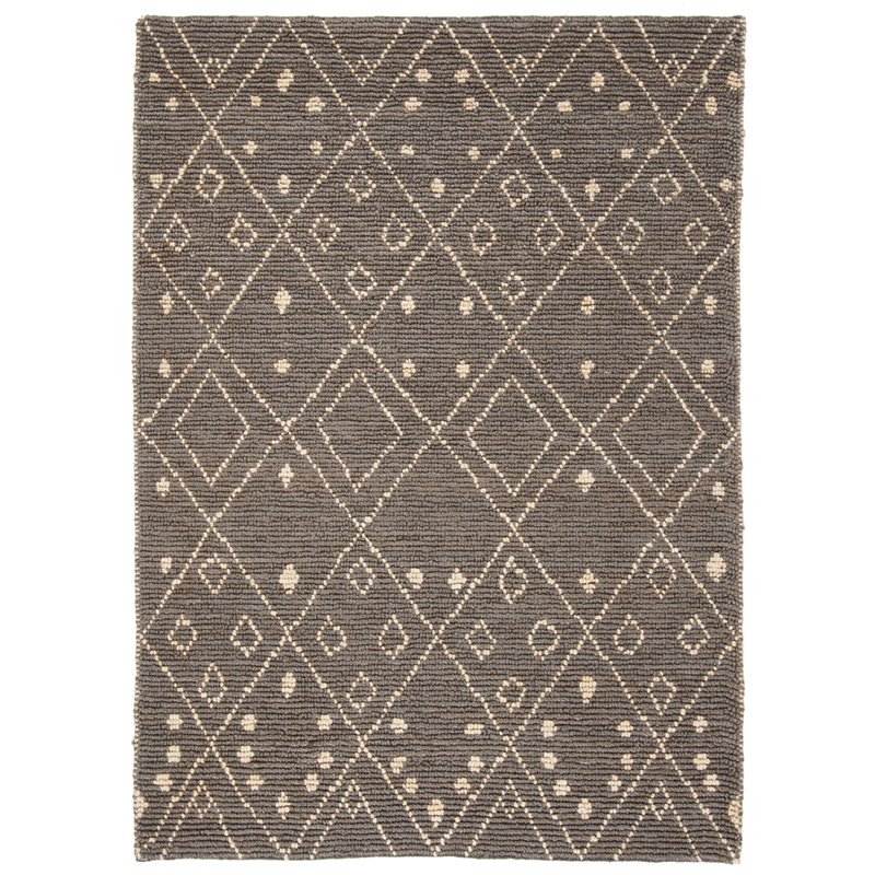 Safavieh Bohemian 8' x 10' Hand Loomed Jute Rug in Gray and White
