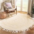 Safavieh Braided 3' Round Hand Woven Rug in Beige