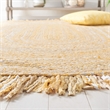 Safavieh Braided 4' Round Hand Woven Rug in Beige