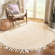 Safavieh Braided 6' Round Hand Woven Rug in Beige