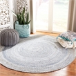 Safavieh Braided 4' Round Hand Woven Rug in Beige