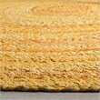 Safavieh Braided 3' Round Hand Woven Rug in Gold
