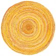 Safavieh Braided 3' Round Hand Woven Rug in Gold