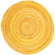Safavieh Braided 4' Round Hand Woven Rug in Gold