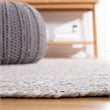Safavieh Braided 5' Round Hand Woven Rug in Light Gray