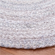 Safavieh Braided 6' Round Hand Woven Rug in Light Gray