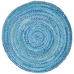 safavieh braided hand woven rug in turquoise