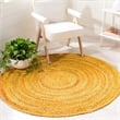 Safavieh Braided 4' Round Hand Woven Rug in Turquoise