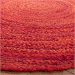 Safavieh Braided 4' Round Hand Woven Rug in Red