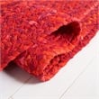 Safavieh Braided 5' Round Hand Woven Rug in Red