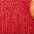 Safavieh Braided 5' Round Hand Woven Rug in Red