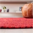 Safavieh Braided 6' Round Hand Woven Rug in Red