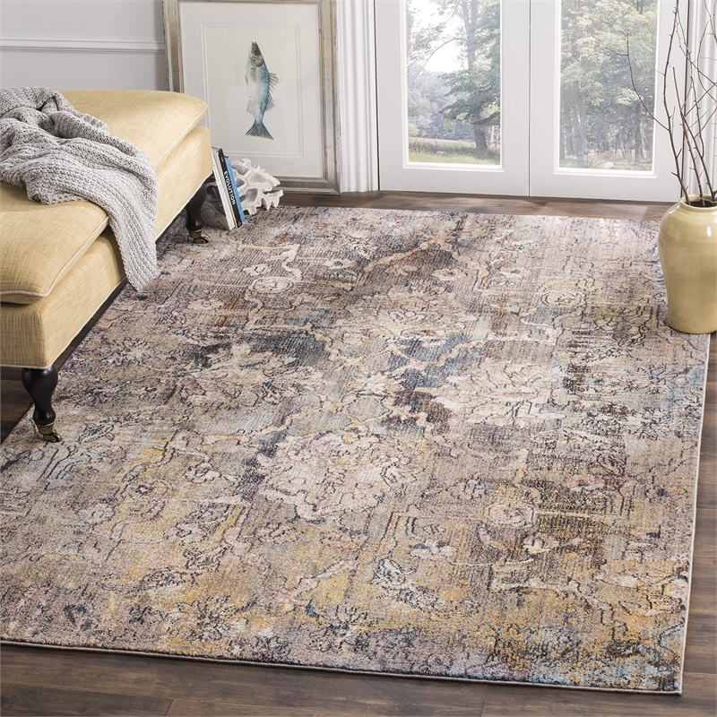 Safavieh Bristol 4' x 6' Rug in Blue and Gray