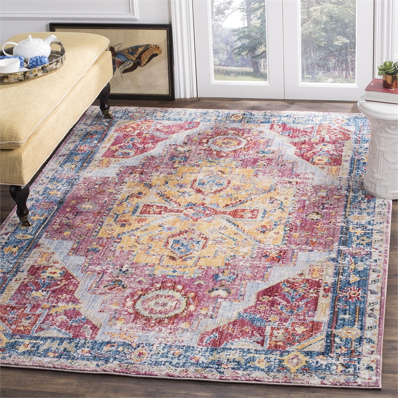 Safavieh Bristol 4' x 6' Rug in Red and Blue