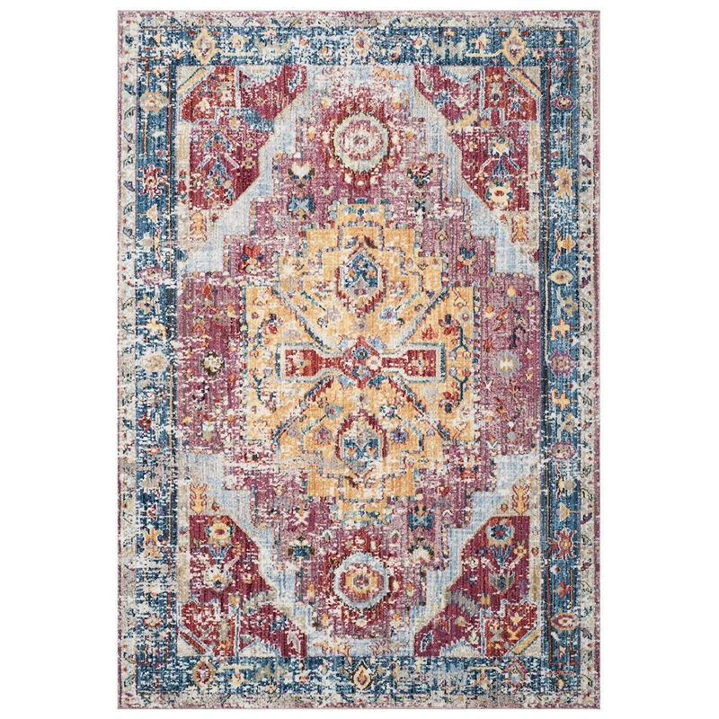 Safavieh Bristol 4' x 6' Rug in Red and Blue