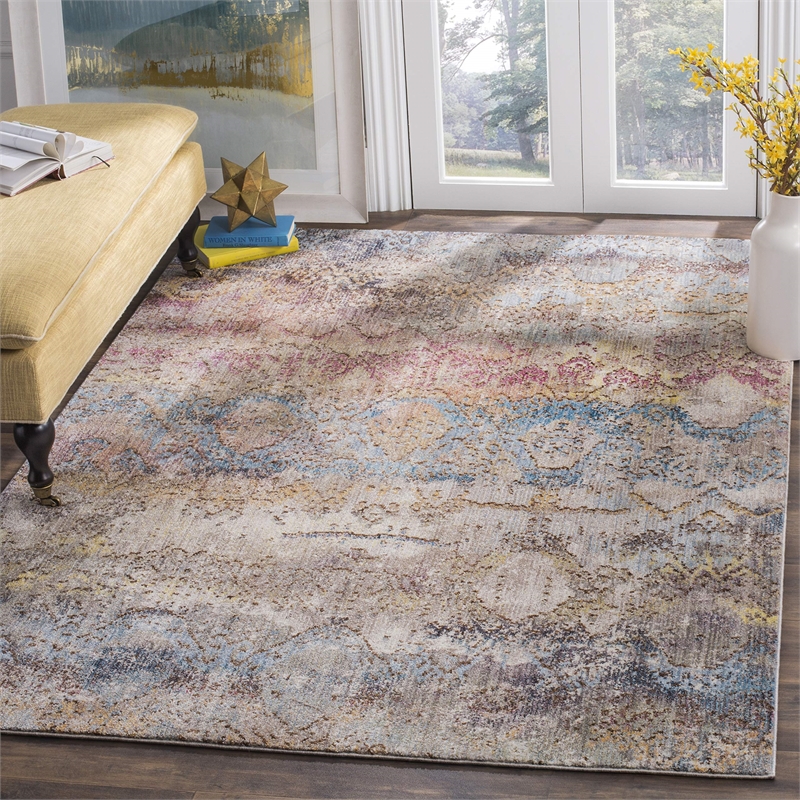 Safavieh Bristol 3' x 5' Rug in Turquoise and Ivory