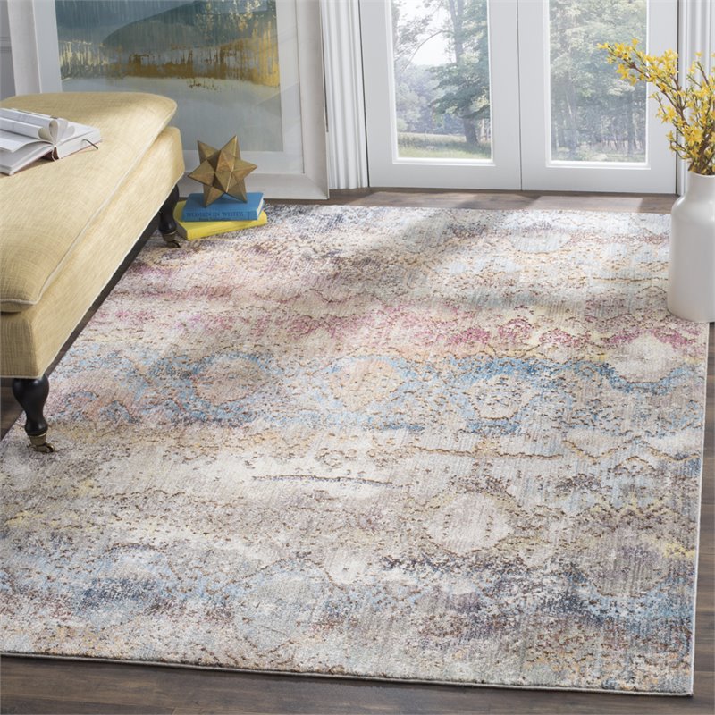 Safavieh Bristol 4' x 6' Rug in Turquoise and Ivory