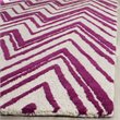 Safavieh Cambridge 6' Square Hand Tufted Wool Rug in Ivory and Fuchsia