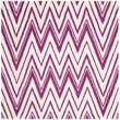 Safavieh Cambridge 6' Square Hand Tufted Wool Rug in Ivory and Fuchsia