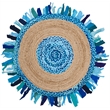 Safavieh Cape Cod 3' Round Hand Woven Jute Rug in Turquoise