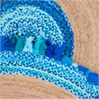 Safavieh Cape Cod 3' Round Hand Woven Jute Rug in Turquoise
