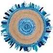 Safavieh Cape Cod 4' Round Hand Woven Jute Rug in Turquoise