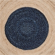 Safavieh Cape Cod 3' Round Hand Woven Jute Rug in Navy and Natural