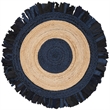 Safavieh Cape Cod 4' Round Hand Woven Jute Rug in Navy and Natural