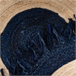 Safavieh Cape Cod 4' Round Hand Woven Jute Rug in Navy and Natural