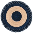 Safavieh Cape Cod 5' Round Hand Woven Jute Rug in Navy and Natural