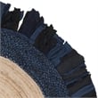Safavieh Cape Cod 6' Round Hand Woven Jute Rug in Navy and Natural