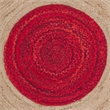 Safavieh Cape Cod 6' Round Hand Woven Jute Rug in Red and Natural