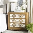 Safavieh Catalina 3 Drawer Wood and Mirror Chest in Oak