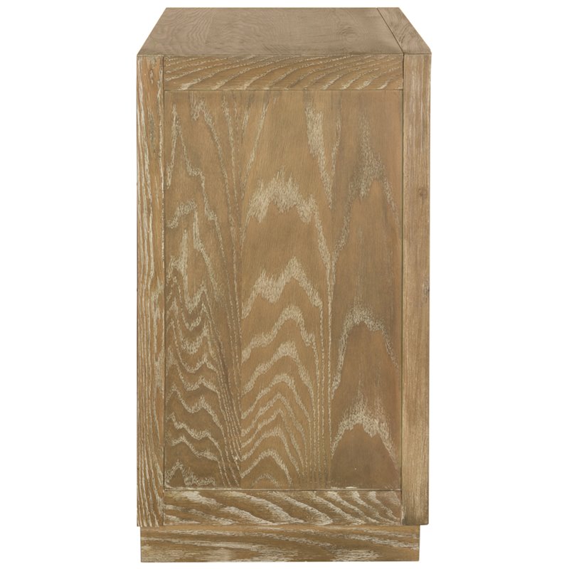 Safavieh Catalina 3 Drawer Wood and Mirror Chest in Oak
