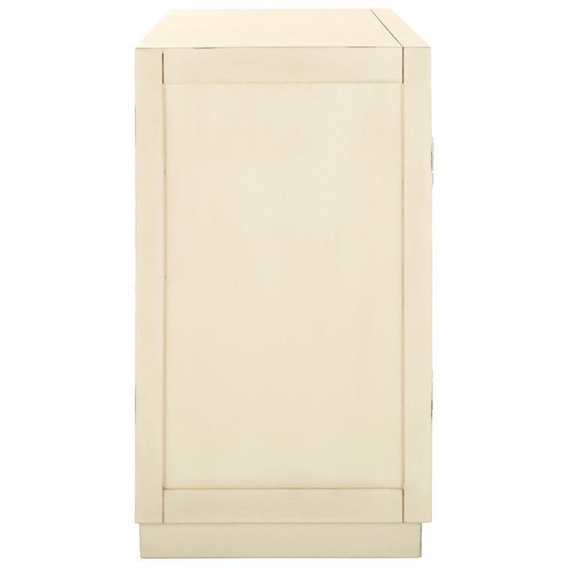 Safavieh Kaia Mirrored Accent Chest in Antique Beige