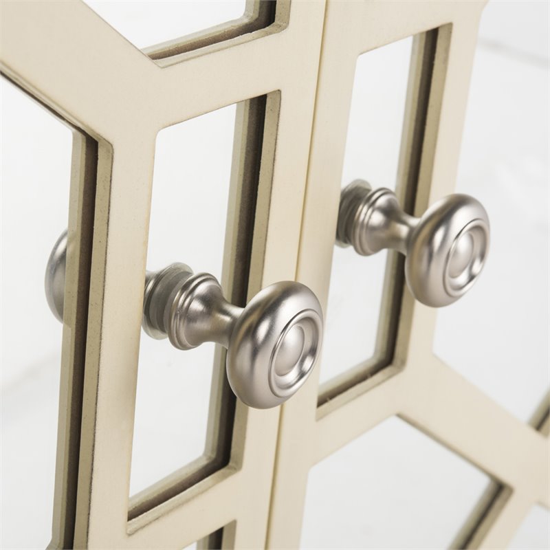 Safavieh Juniper Mirrored Accent Chest in Antique Beige