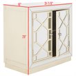 Safavieh Juniper Mirrored Accent Chest in Antique Beige