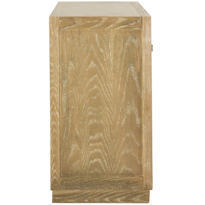 Safavieh Yuna Accent Chest in Rustic Oak and Beige