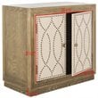 Safavieh Yuna Accent Chest in Rustic Oak and Beige
