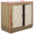 Safavieh Yuna Accent Chest in Rustic Oak and Beige