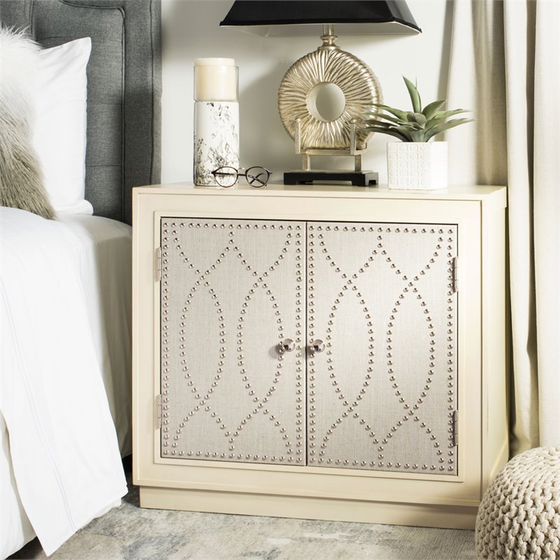 Safavieh Yuna Accent Chest in Antique Beige and Light Gray