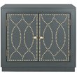 Safavieh Yuna Accent Chest in Steel Teal and Gold